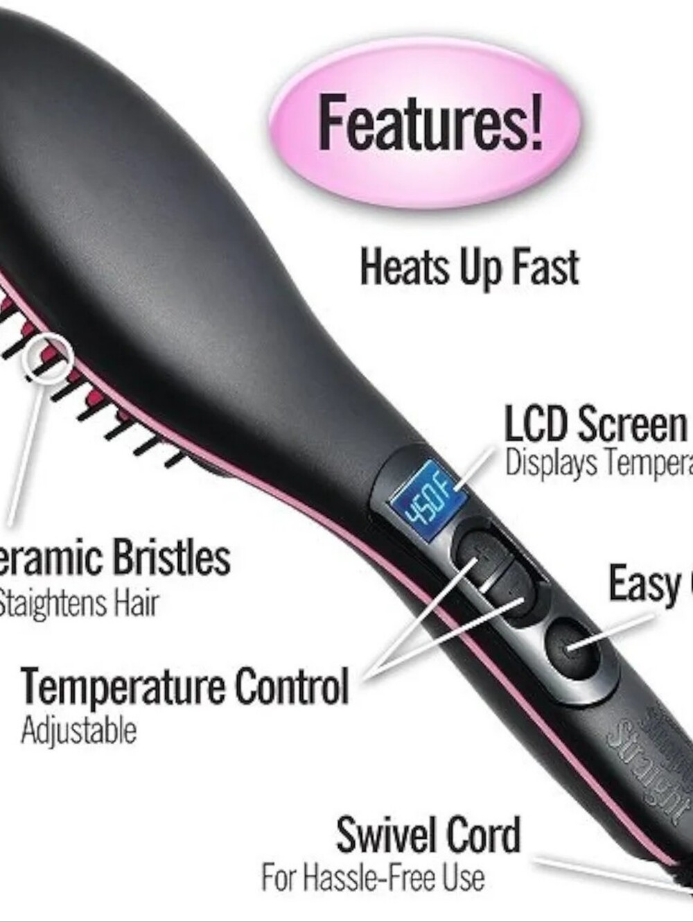 Simply Straight Ceramic Straightening Brush - Picture 3 of 5